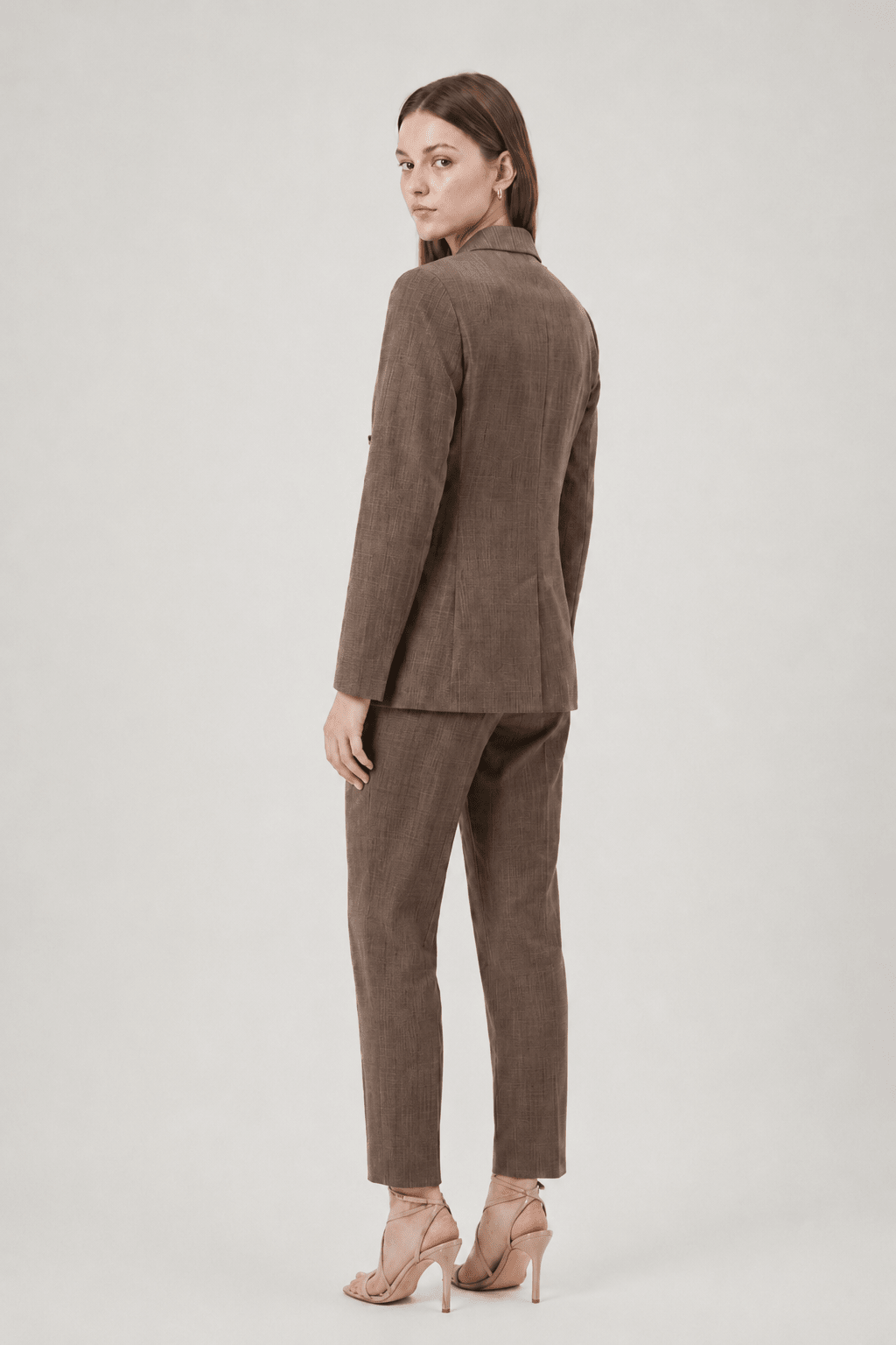 Tailleur Effetto Denim Giacca Doppiopetto e Pantalone Dritto - Caractère