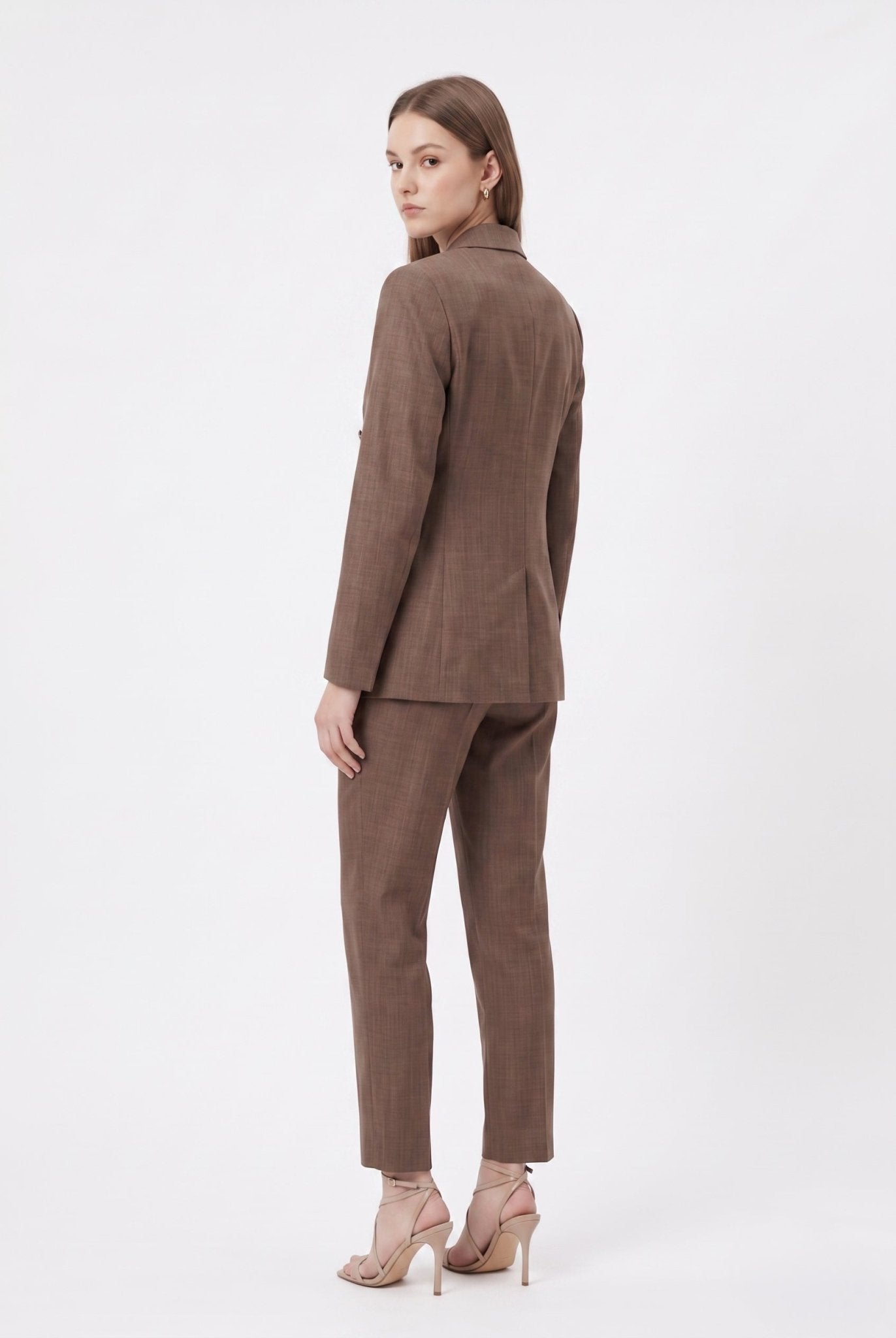 Tailleur Effetto Denim Giacca Doppiopetto e Pantalone Dritto - Caractère