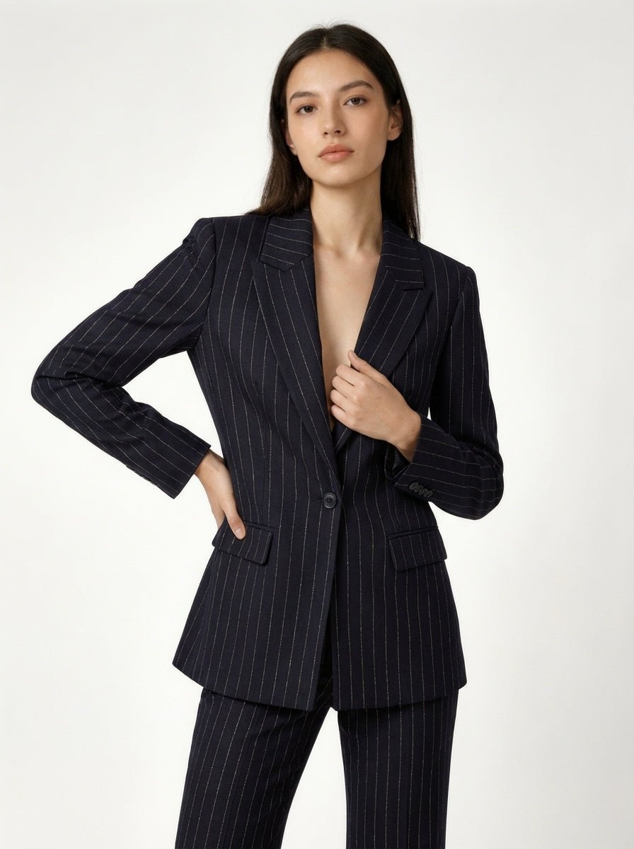 Tailleur gessato lurex Giacca monopetto e Pantalone dritto - Caractère