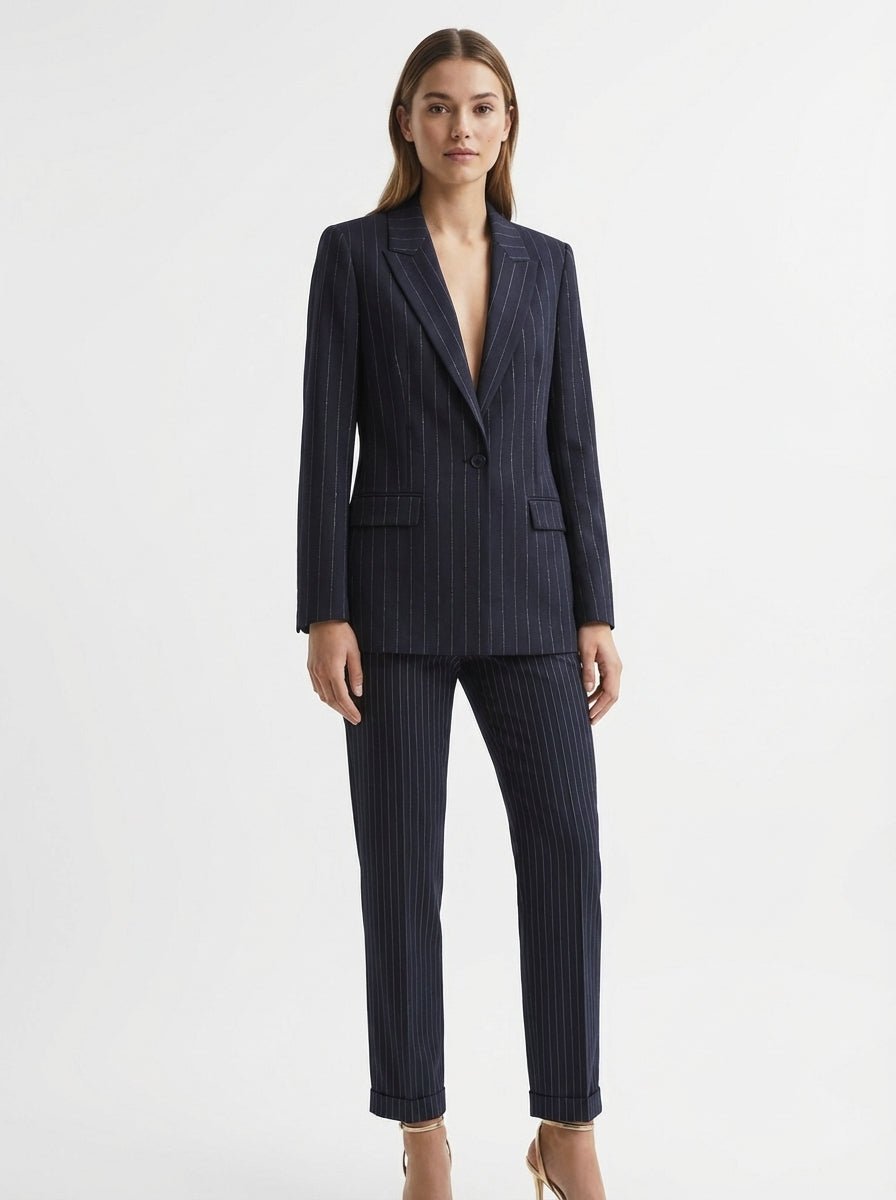 Tailleur gessato lurex Giacca monopetto e Pantalone dritto - Caractère
