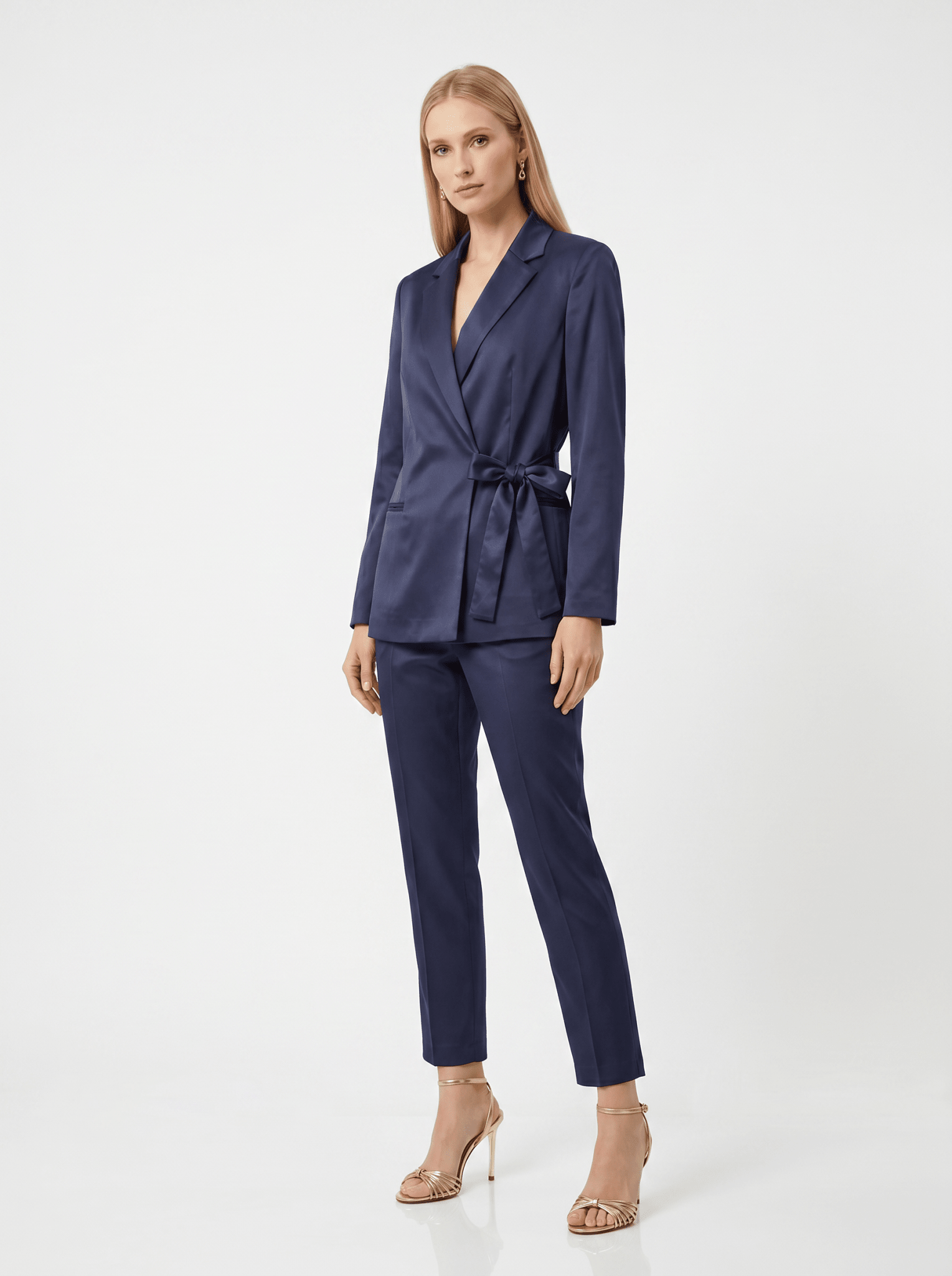 Tailleur in Cotone Giacca con fiocco e Pantalone a Sigaretta - Caractère