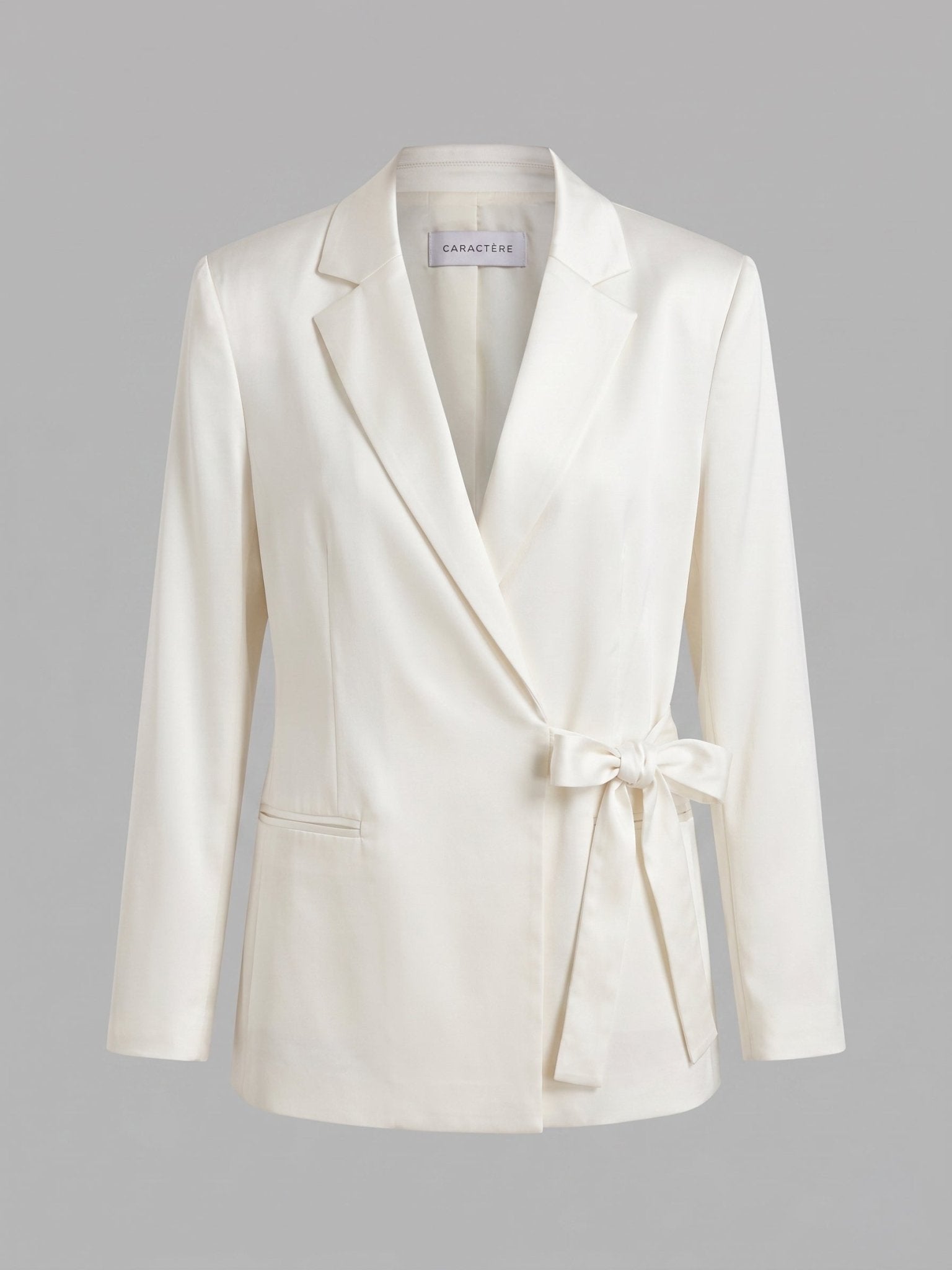 Tailleur in Cotone Giacca con Fiocco e Pantalone Largo - Caractère