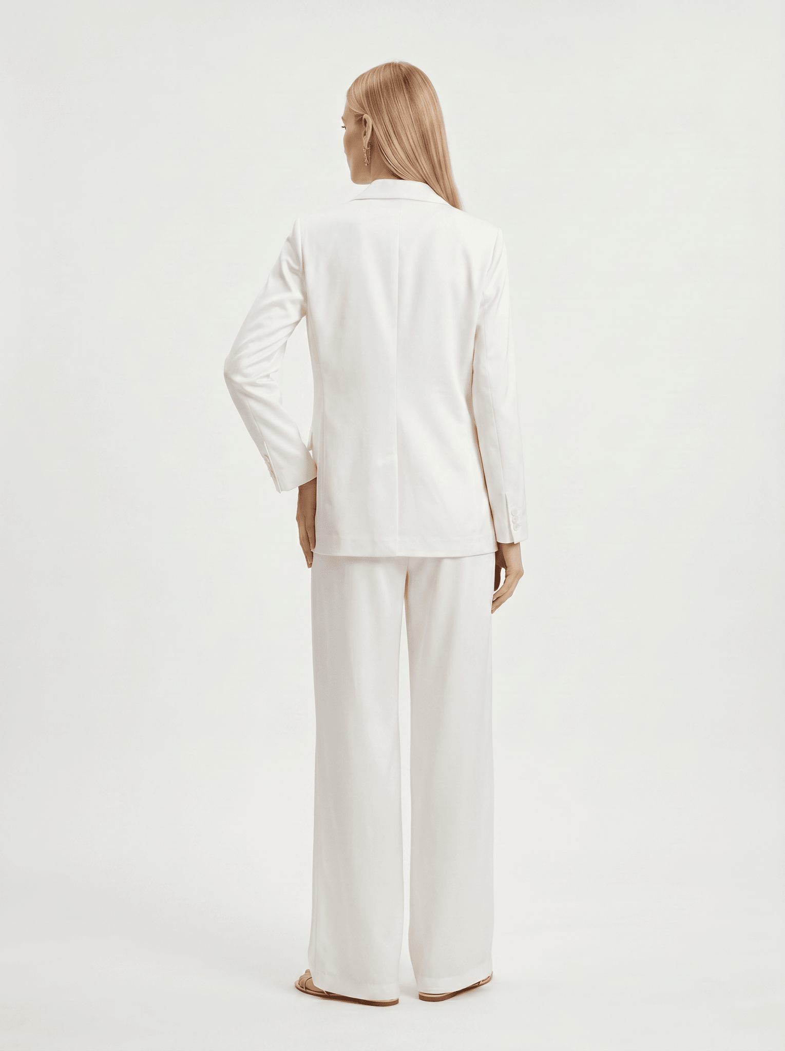 Tailleur in Cotone Giacca Monopetto e Pantalone Largo - Caractère