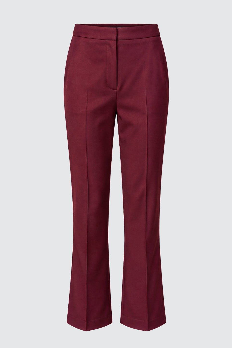 Tailleur in cotone stretch blazer doppiopetto collo a lancia e pantalone trombetta - Caractère