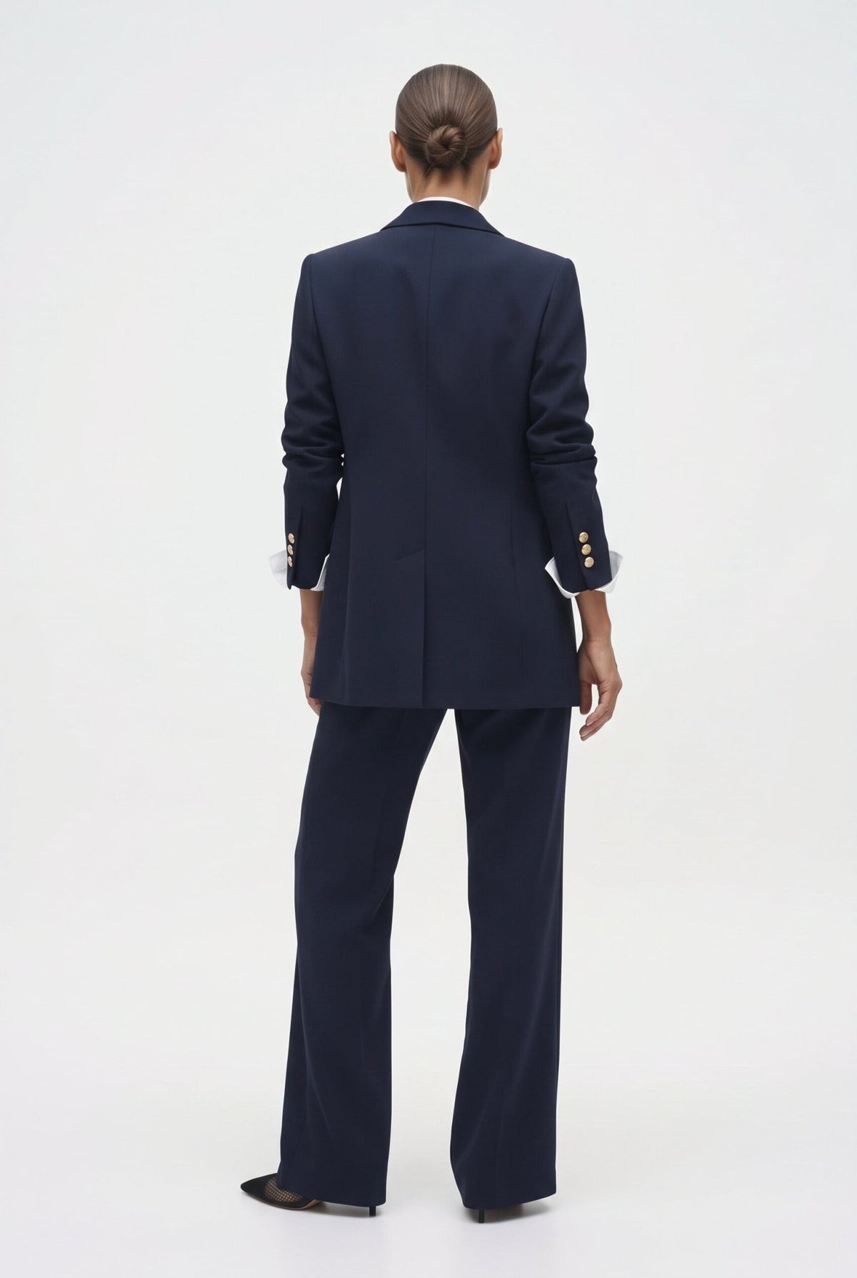 Tailleur in crepe gioiello con giacca monopetto e pantalone gamba dritta - Caractère