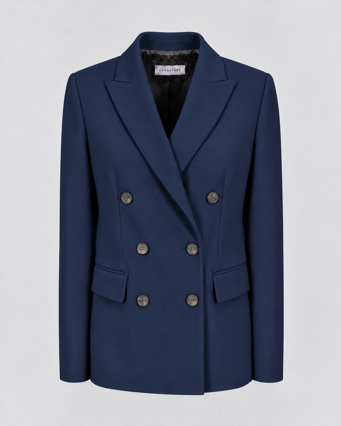 Tailleur in misto lana blazer doppiopetto collo a lancia e pantalone dritto - Caractère