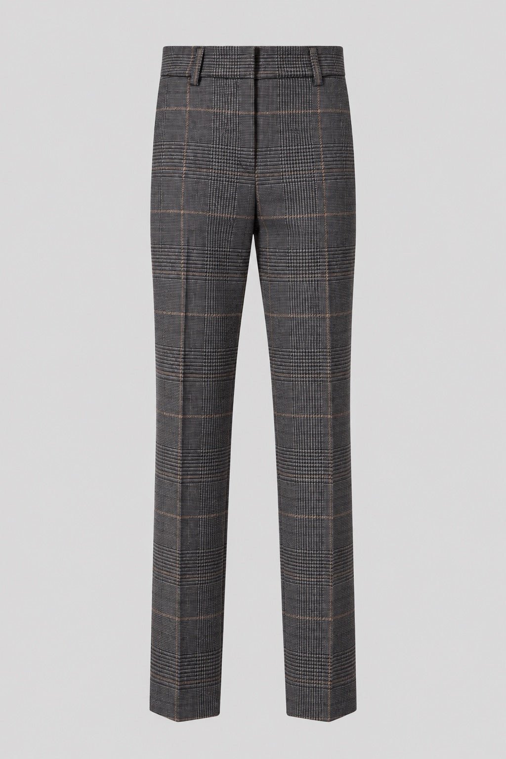 Tailleur in tela stretch fantasia blazer doppiopetto collo a lancia e pantalone a sigaretta - Caractère