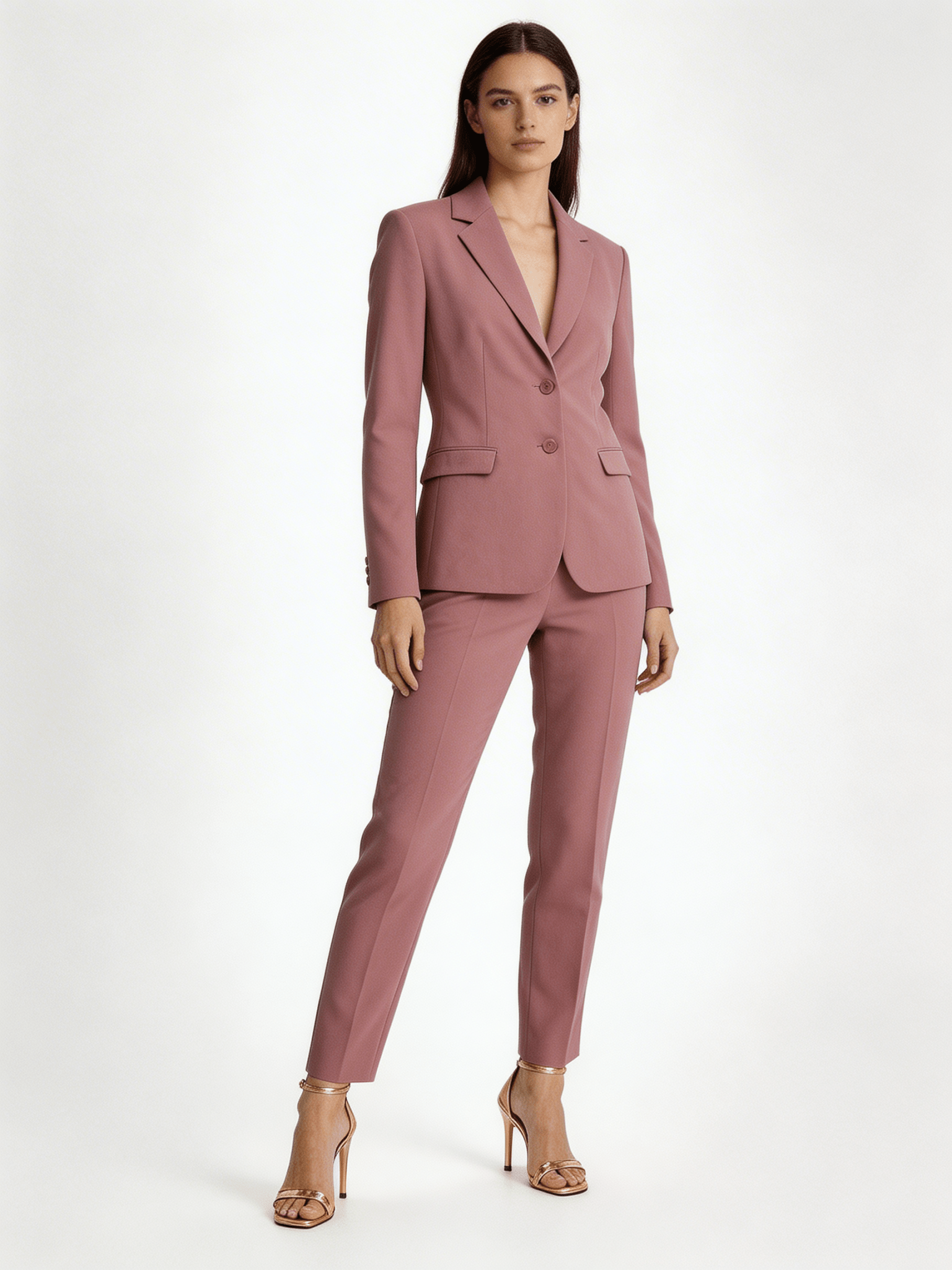 Tailleur in tela stretch Giacca monopetto con pantalone a sigaretta - Caractère