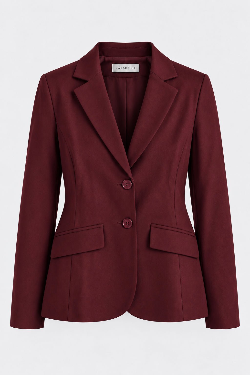 Tailleur Punto Milano Giacca Monopetto e Pantalone a Sigaretta Bordeaux - Caractère