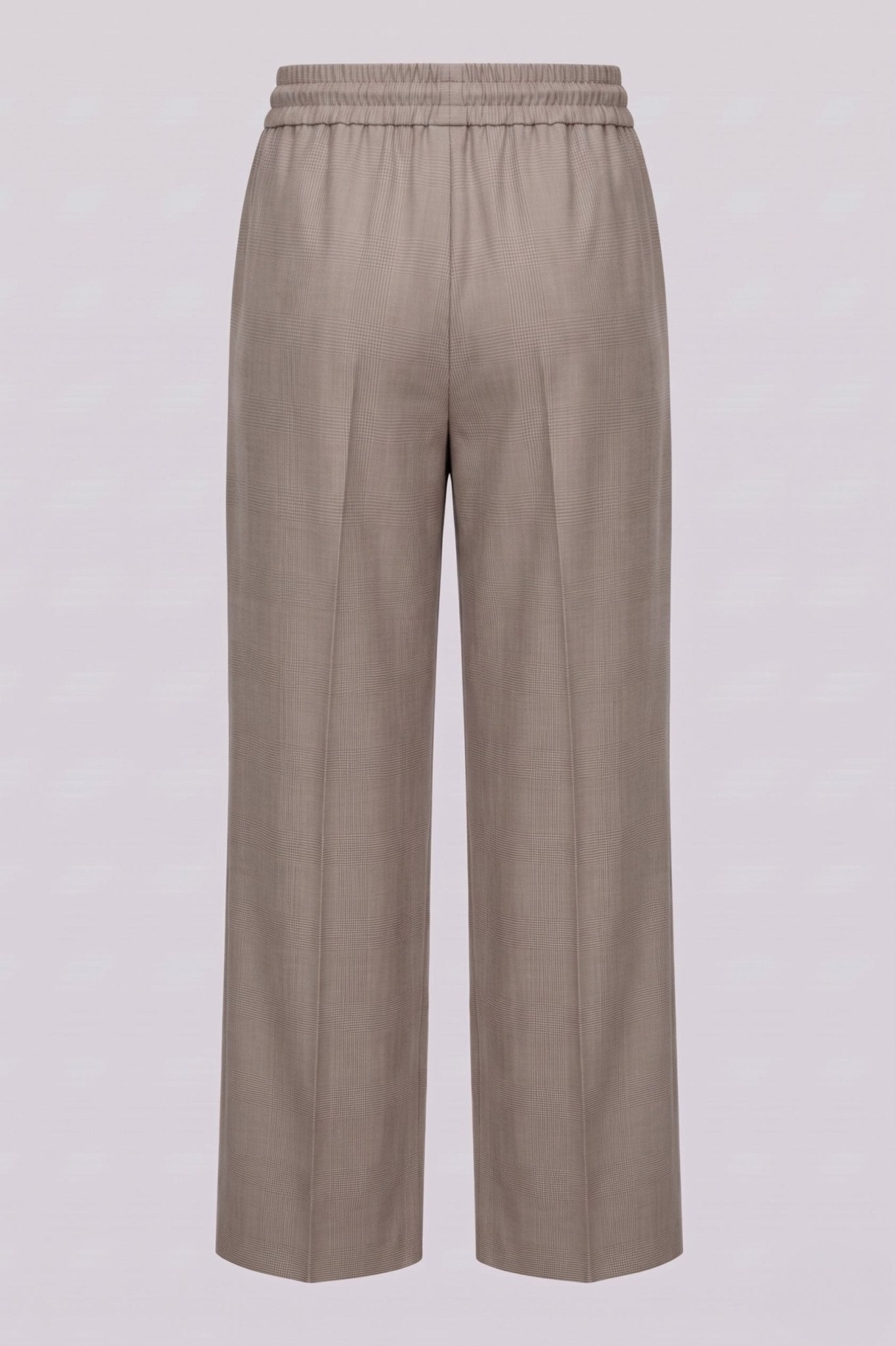 Tailleur Tortora Giacca con Cintura e Pantalone a palazzo - Caractère