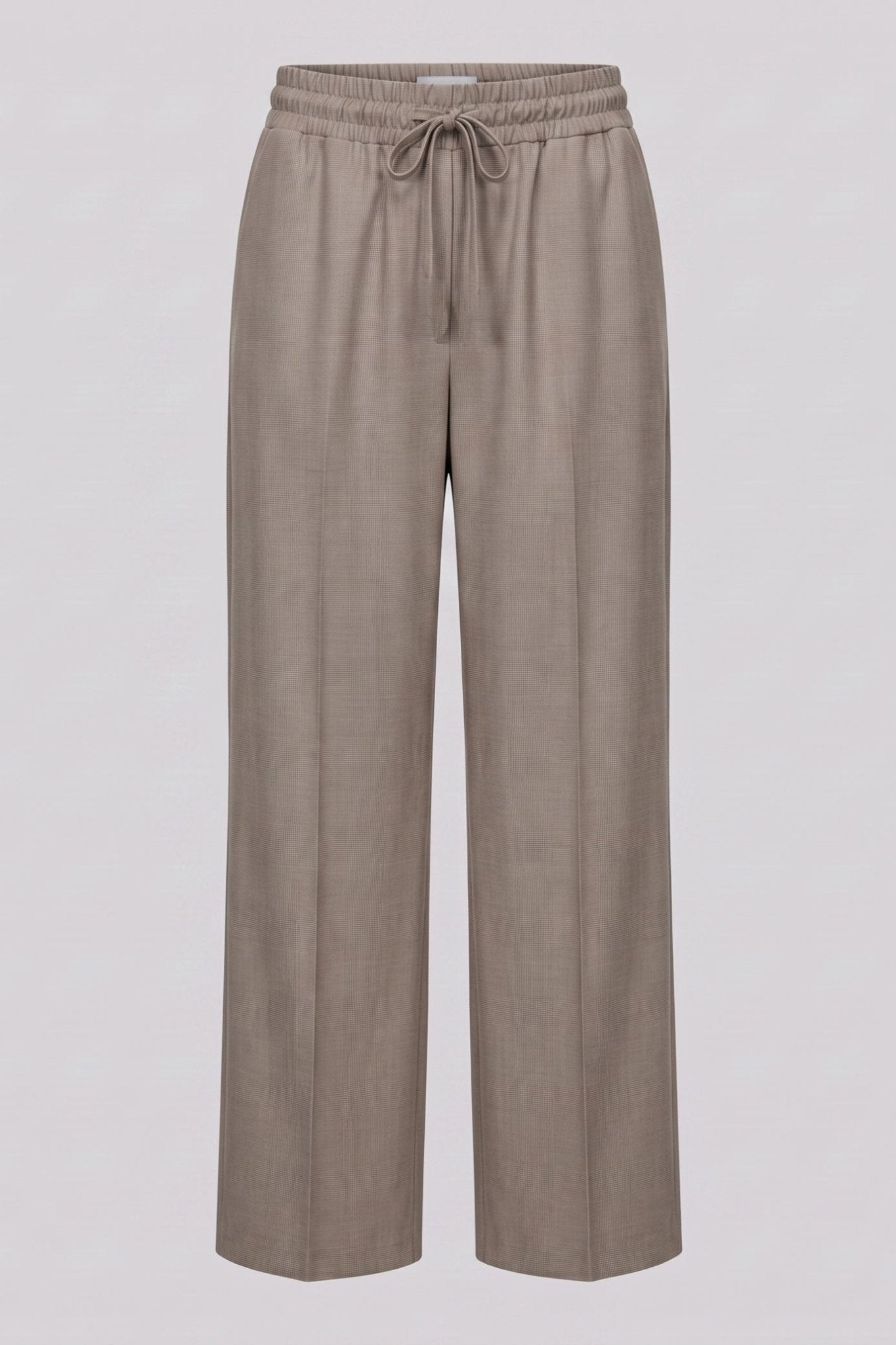 Tailleur Tortora Giacca con Cintura e Pantalone a palazzo - Caractère