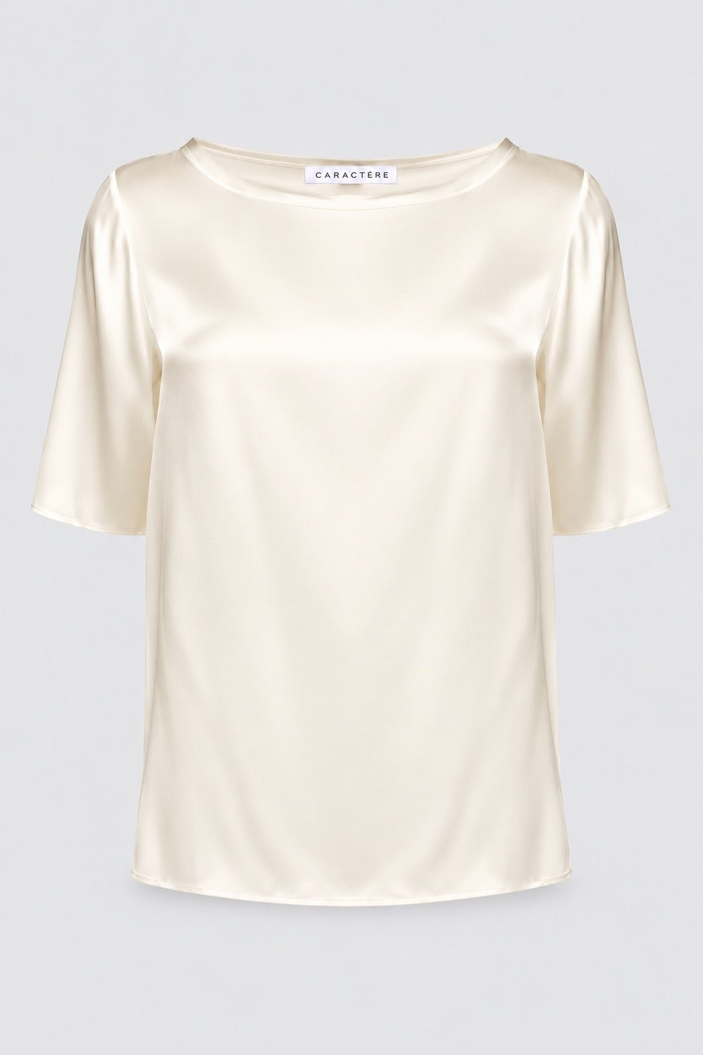 Top Donna a Manica Corta con Scollo a Barchetta – Luminoso e Raffinato - Caractère