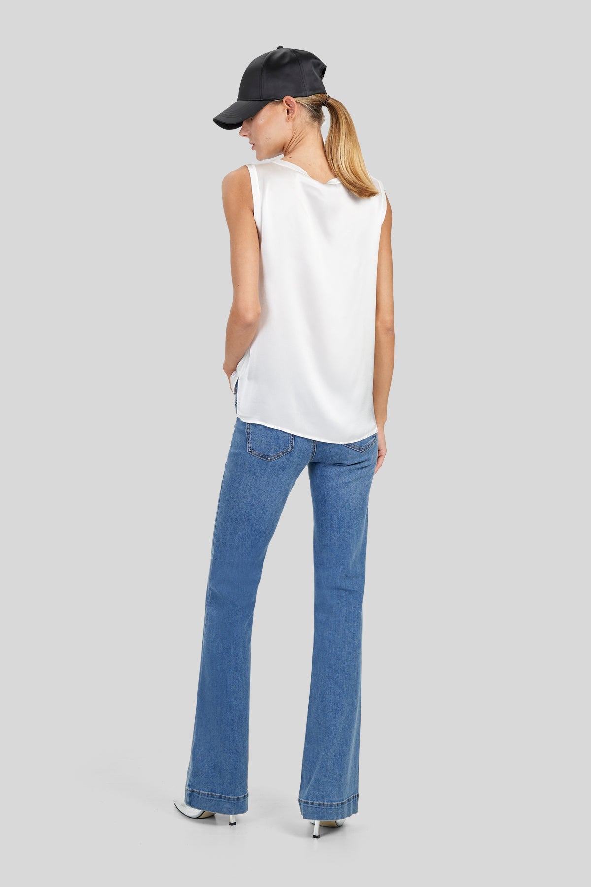 Top in raso misto seta - Caractère