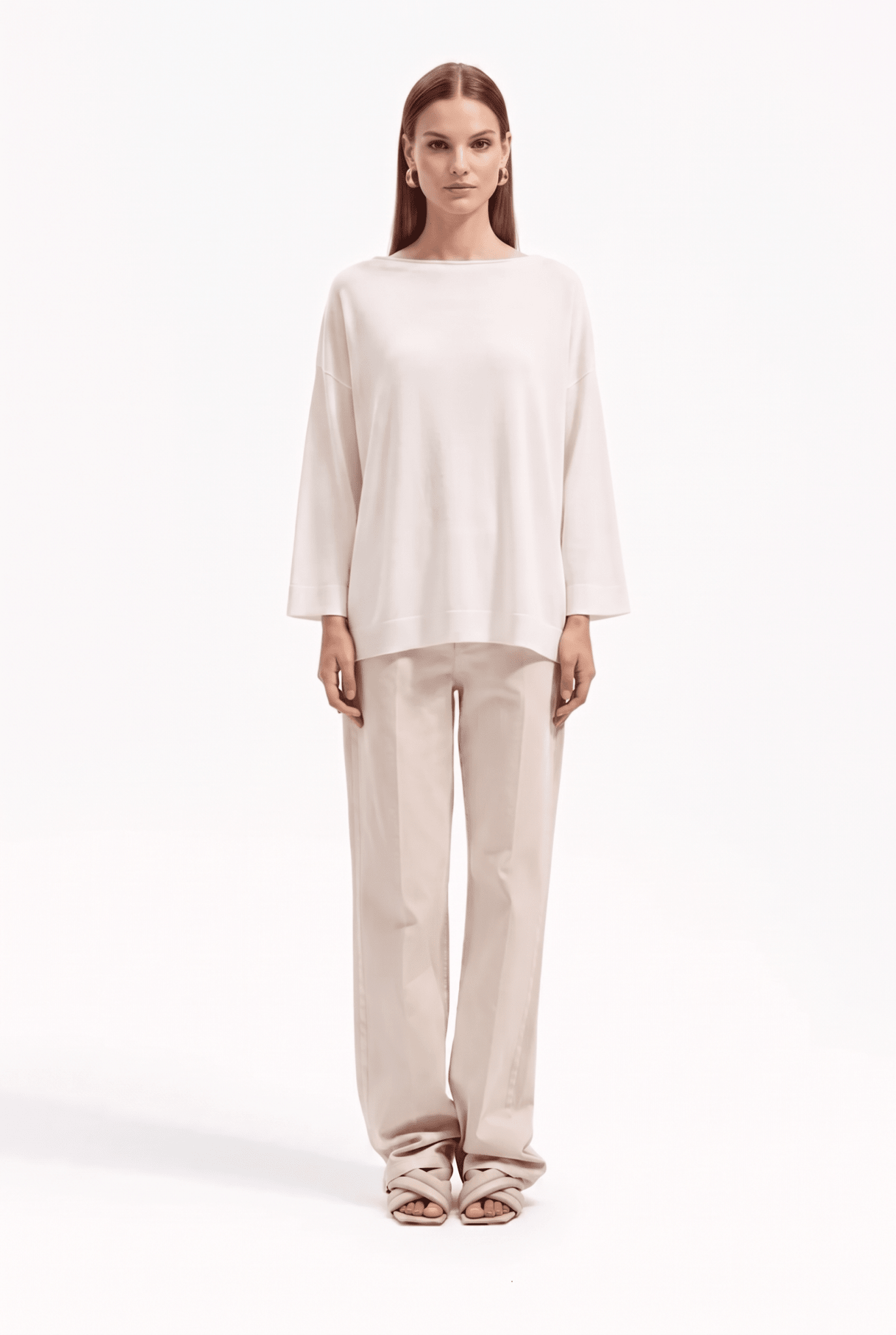 Top oversize con collo a barchetta - Caractère