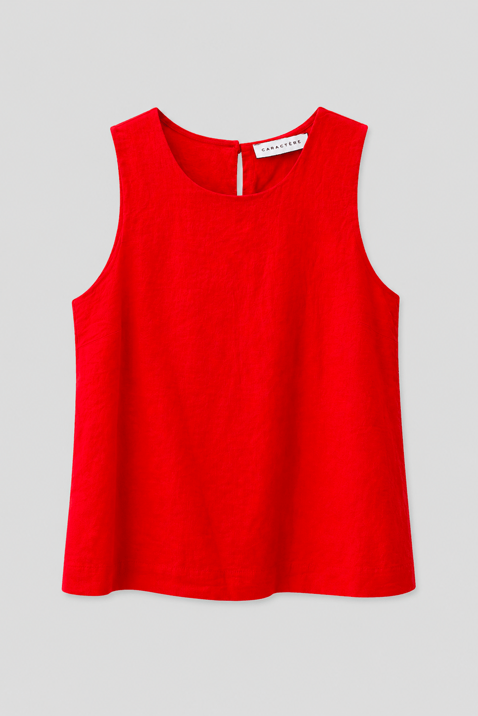 Top Smanicato in Misto Lino con Girocollo - Caractère