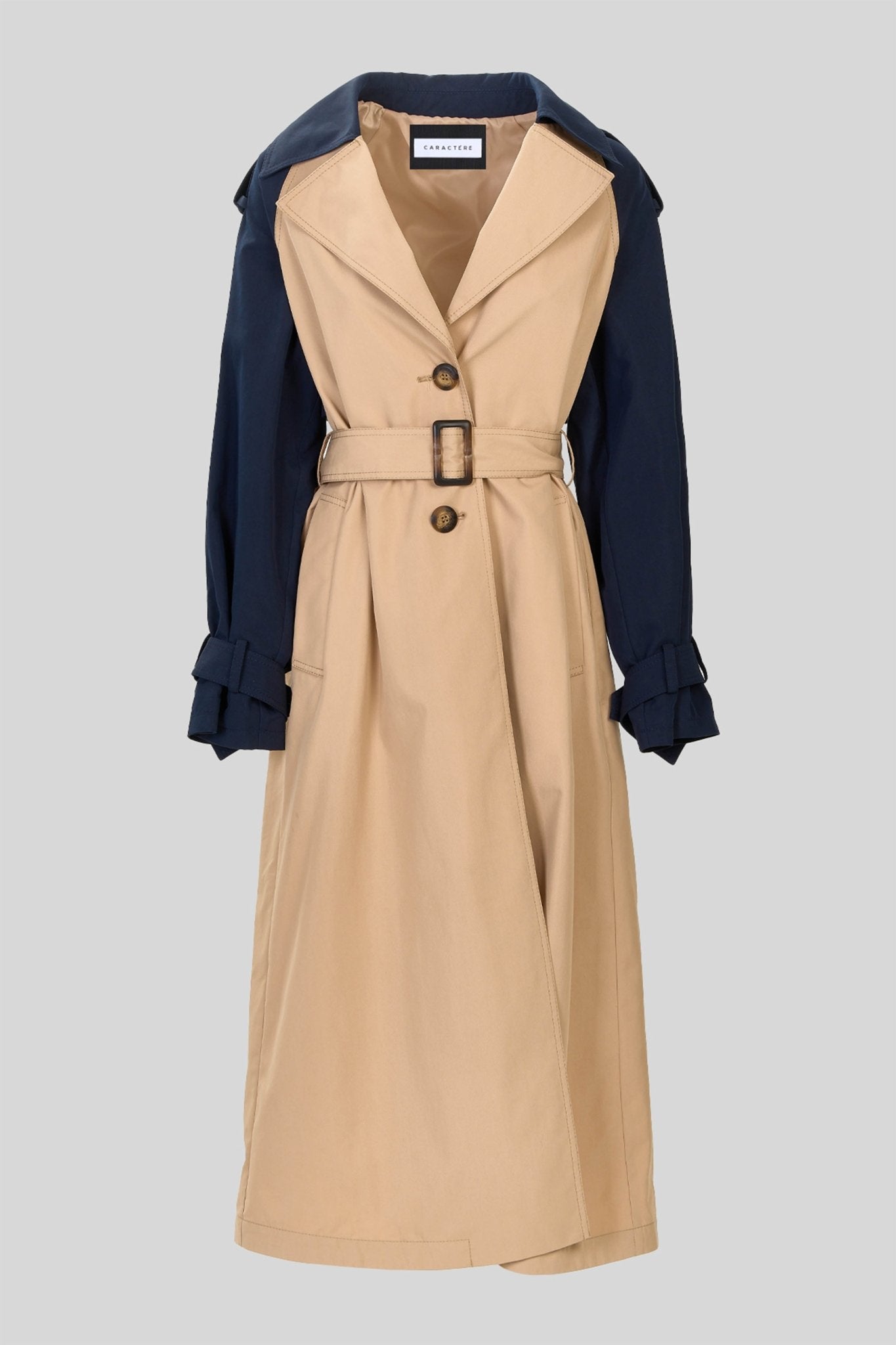 Trench lungo bicolore - Caractère